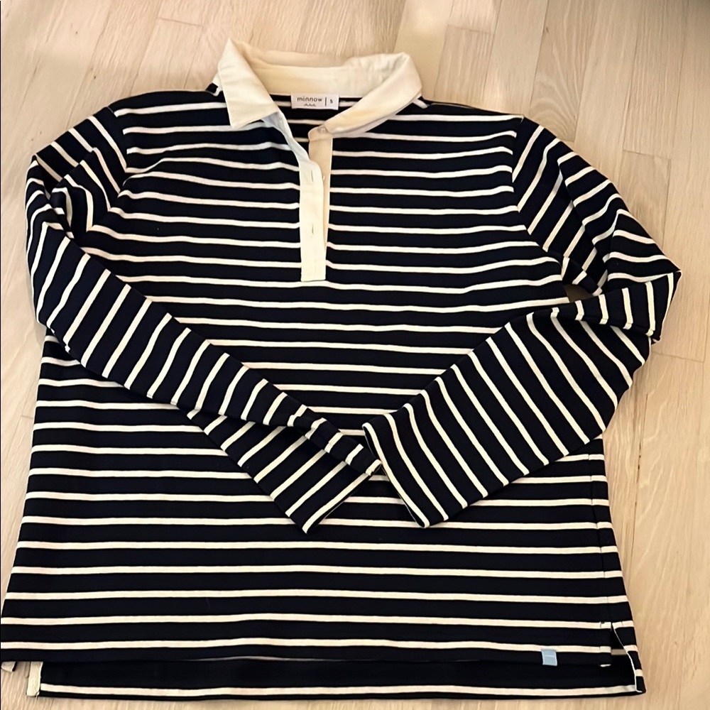 MINNOW striped rugby shirt - size small